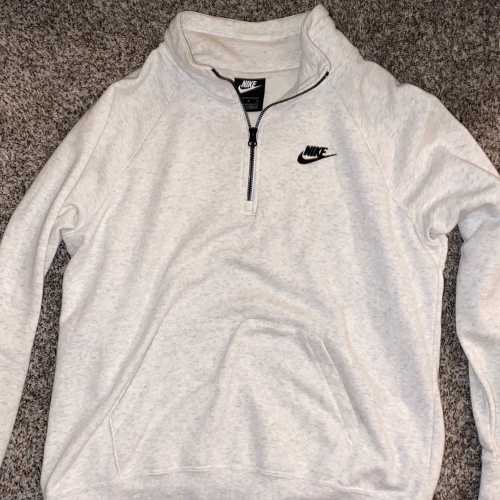 Nike White Quarter-zip
